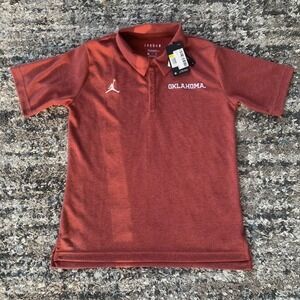 Air Jordan Oklahoma Sooners Mens S Red Short Sleeve Polo Shirt